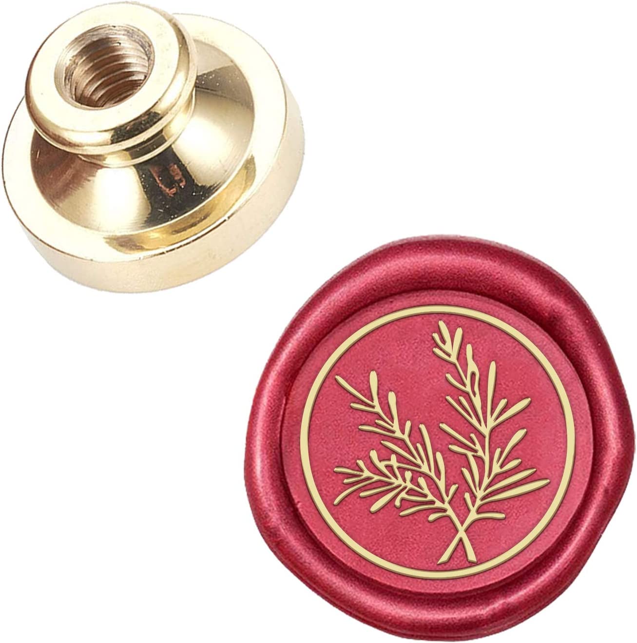 1pc Wax Seal Stamp Head Fern Leaf Removable Sealing Brass Stamp Head for  Creative Gift Envelopes Invitations Cards Decoration 